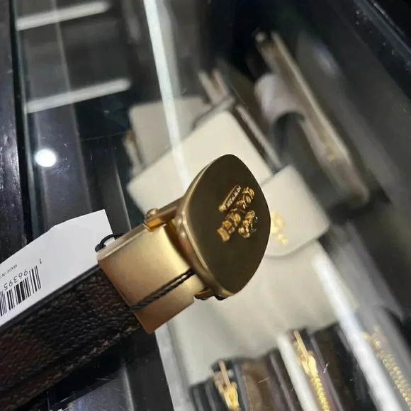 COACH Signature Buckle Cut To Size Reversible Eliza Belt 18 Mm CP367 IMAA8 - Picture 6 of 9